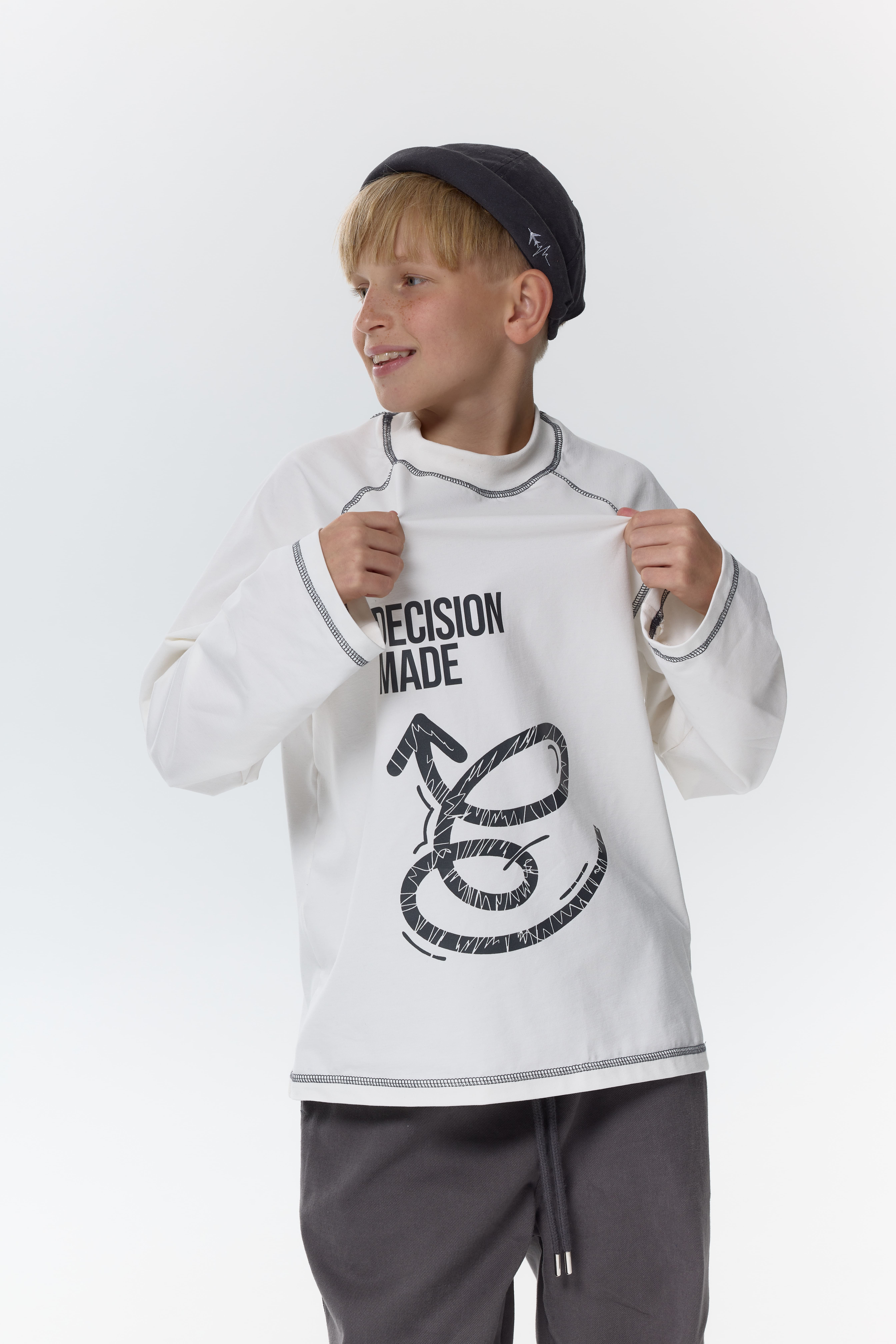 Лонгслів базовий принт unisex 